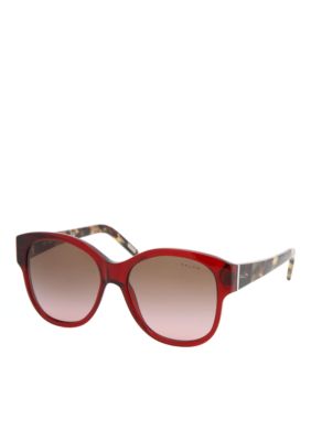Ralph by Ralph Lauren Plastic Metal Wayfarer Sunglasses