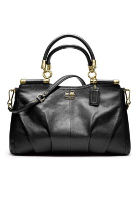 COACH MADISON LEATHER CARRIE SATCHEL