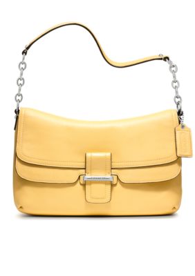 COACH MADISON LEATHER FLAP SHOULDER BAG