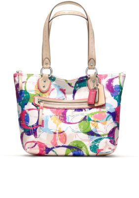 COACH POPPY STAMPED C SMALL TOTE