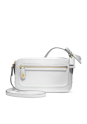 COACH POPPY TEXTURED PATENT FLIGHT BAG