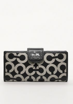 COACH MADISON OP ART SATEEN SKINNY WALLET