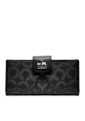 COACH MADISON OP ART SATEEN SKINNY WALLET