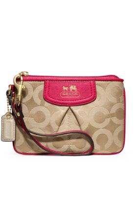 COACH MADISON OP ART SATEEN SMALL WRISTLET