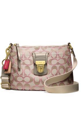 COACH POPPY SIGNATURE METALLIC SWINGPACK