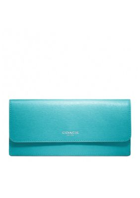 COACH SAFFIANO LEATHER NEW SOFT WALLET
