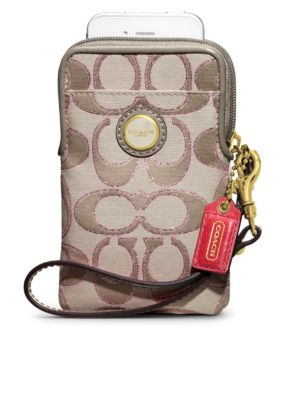 COACH POPPY SIGNATURE SATEEN METALLIC UNIVERSAL CASE