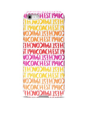 COACH DOUBLE STRIPE SCARF PRINT IPHONE 5 CASE