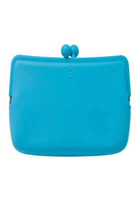 Candy Store Silicone Cosmetic Pouch-Peppermint Blue