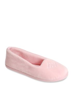 Dearfoams&reg; Microfiber Velour Closed Back Slipper