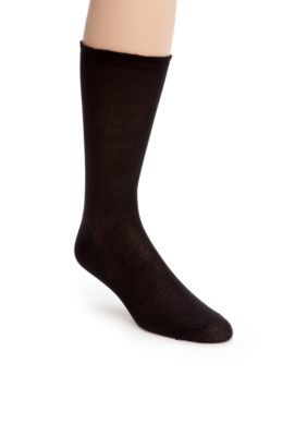 Kim Rogers Soft Picot Top Crew Sock