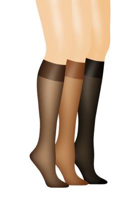 Hanes Alive Full Support Sheer Knee High Two Pack