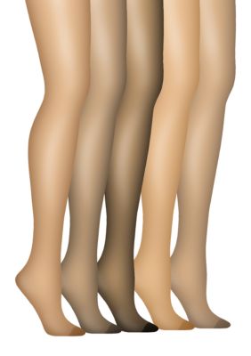 Hanes&reg; Silk Reflections Non Control Top Reinforced Toe