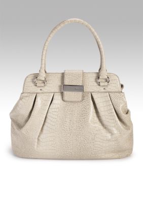Calvin Klein Pleated Alligator Tote