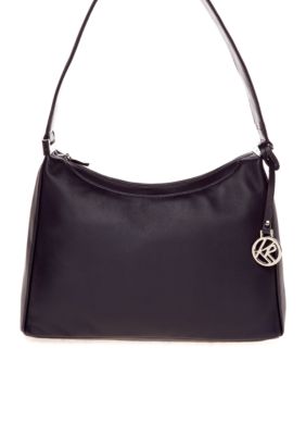 Kim Rogers&reg; Top Zip Leather Hobo Bag