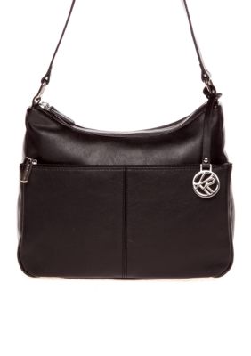 Kim Rogers&reg; Double Entry Leather Hobo