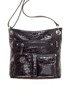 Kim Rogers&reg; Shiny Croco Crossbody