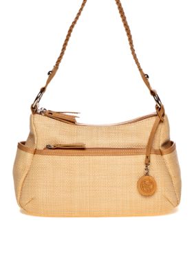 Kim Rogers Braided Straw Double Entry Hobo