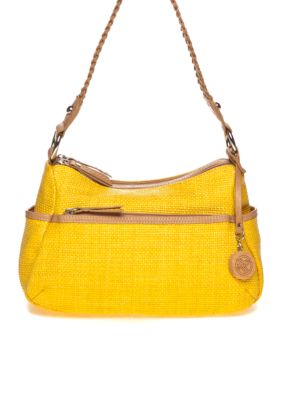 Kim Rogers&reg; Braided Straw Double Entry Hobo
