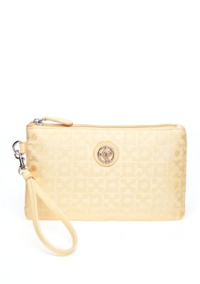Kim Rogers Silk Logo Wristlet