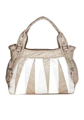 Bueno Washed Triangle Panels Tote