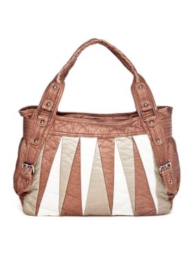 Bueno Washed Triangle Panels Tote