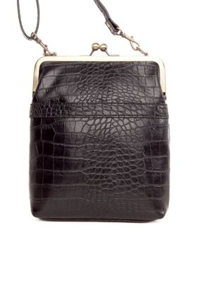 Bueno Croco Embossed Frame Crossbody