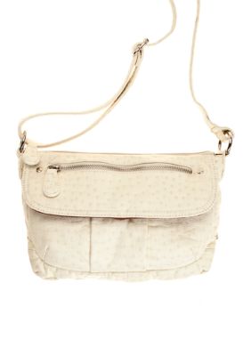 Bueno Ostrich Washed Crossbody