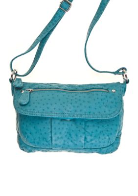 Bueno Ostrich Washed Crossbody