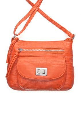 Bueno Washed Mini Croco Crossbody