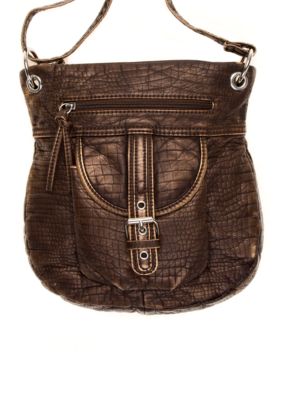 Bueno Washed Mini Croco Crossbody