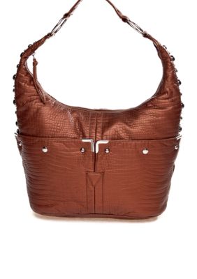 Bueno Washed Croco Hobo