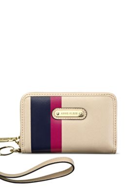 Anne Klein Geo Clash Zip Around Wallet