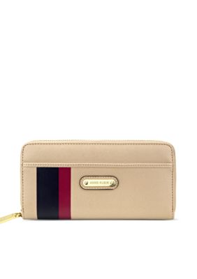 Anne Klein Geo Clash Zip Around Wallet