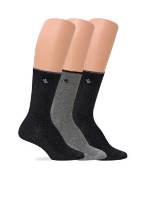 Lauren Ralph Lauren 3 pack tipped rib socks