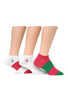 Ralph Lauren Blue Label Rugby 3 Pack of Socks with Polo Player Embroidery