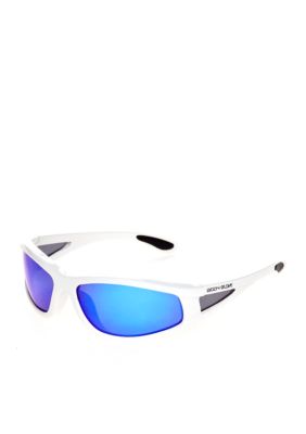 Saddlebred White Mirrored Sunglasses