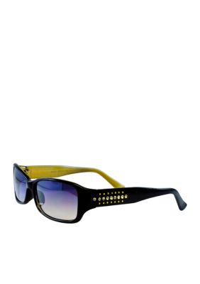 Nine West Stones and Studs Plastic Rectangle Sunglasses