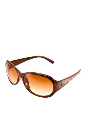 Nine West Plastic Modified Oval Sunglasses
