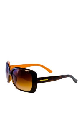 Nine West Plastic Large Square Sunglasses