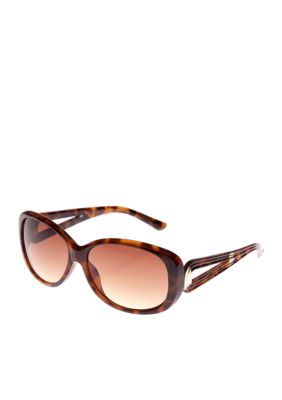 Nine West Plastic Oval Sunglasses