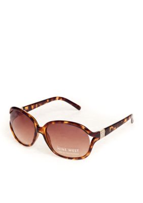 Nine West Oval Sunglasses with Stones