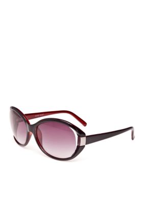Nine West Plastic Oval Sunglasses