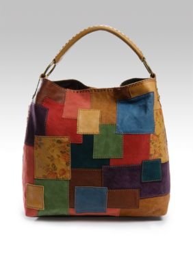 Lucky Brand Handbags Medium Slouch Multi Patch