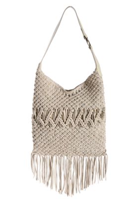 Lucky Brand Handbags Daisy Macrame Hobo