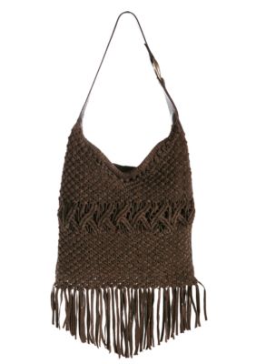 Lucky Brand Handbags Daisy Macrame Hobo