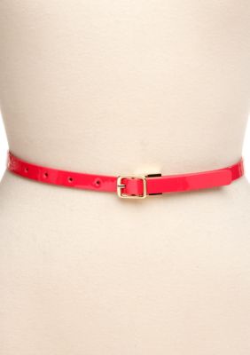 Jessica Simpson Skinny Reversible Patent Belt