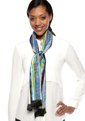 Kim Rogers&reg; Free Hand Square Stripe Oblong Scarf