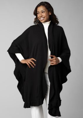 Cejon Ruffle Border Ruana Wrap