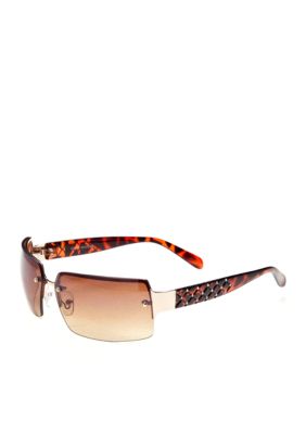 Steve Madden Rimless with Quilted Temple Sunglasses